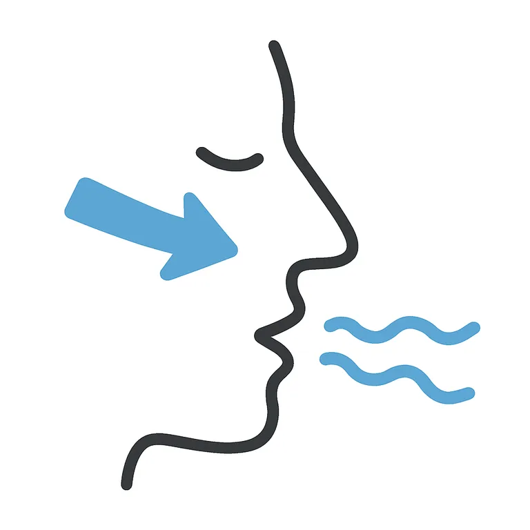 Sample picture card for calm-down strategies: Deep Breaths