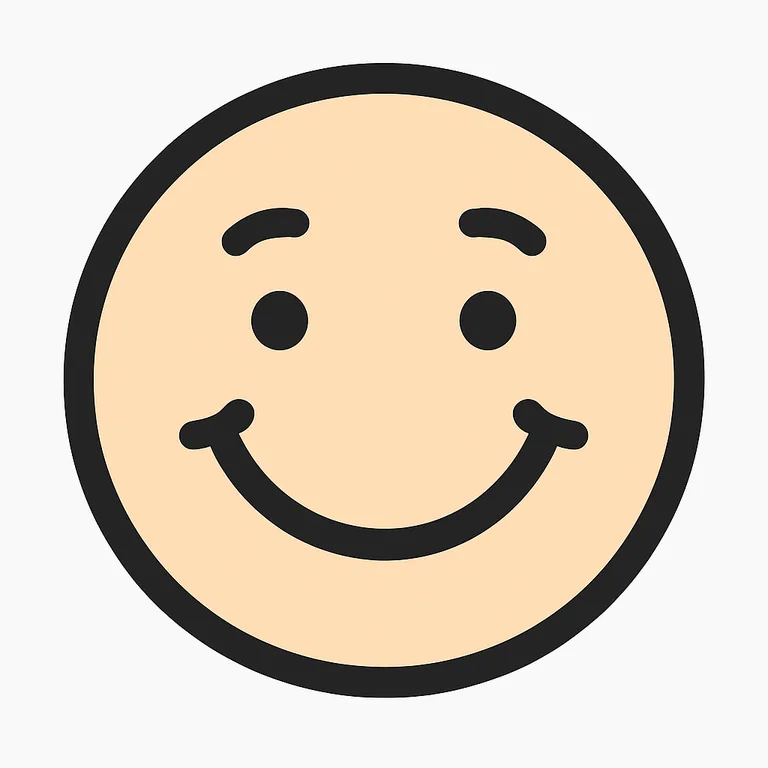 Sample picture card for emotions check-in: Happy