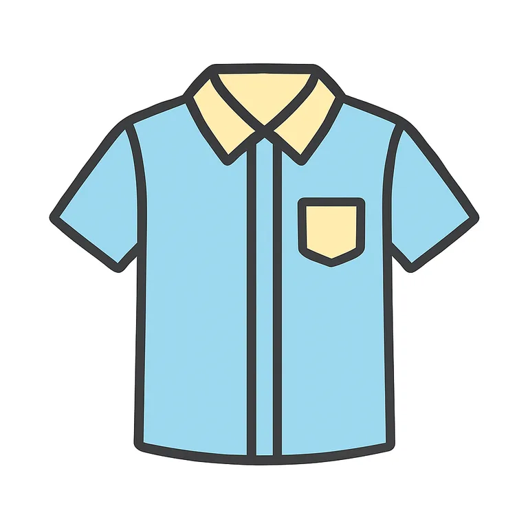 Sample picture card for getting dressed for school: school shirt