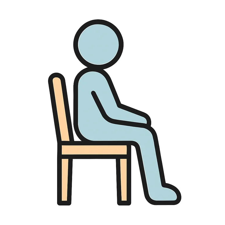 Sample picture card for lunch box and lunch time: Sit Down