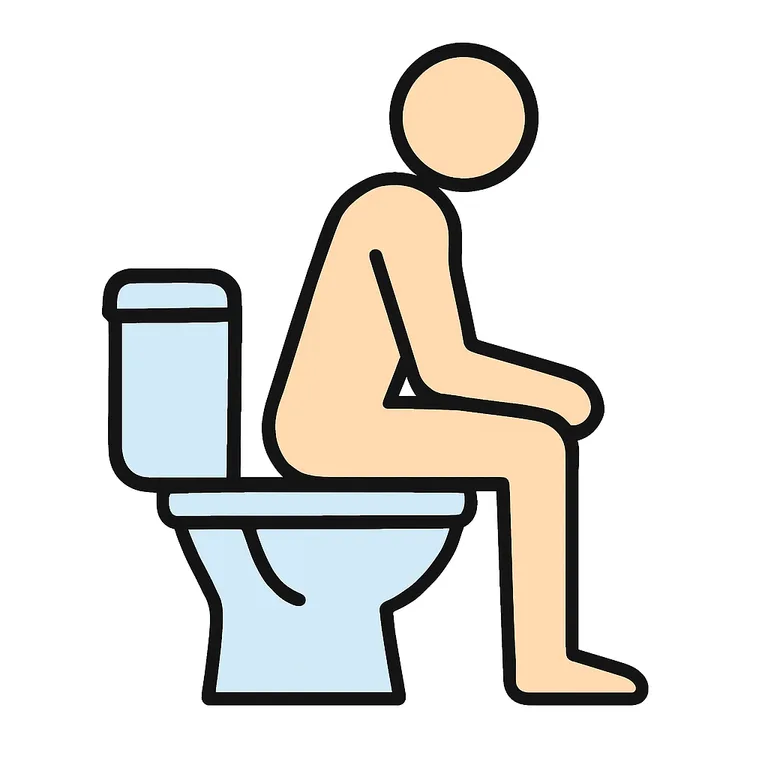 Sample picture card for toileting steps: Sit on the toilet